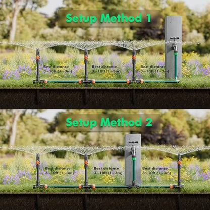 RESTMO Above Ground Sprinkler System,Irrigation Sprinklers for Yard,Orange - color: Orange