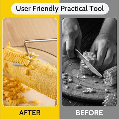 Stainless Steel Corn Peeler & Stripper - Long Handle, 2 Pcs - Home & Outdoor Dining
