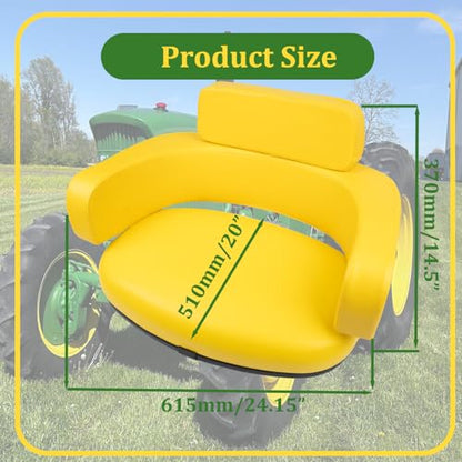 AHADA 3-Piece Tractor Seat Replacement Cushion Set for John Deere Tractor 2010 2510 2520 3010 3020 4000 4010 4020 4030 4230 4320 4430 4520 4620 4630 5010 5020 6030 7020 7520 820 830 600 PN#TY26545