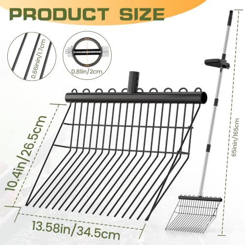 Manure Fork with 2 Metal Durafork Replacement Heads and 1 Steel Handle