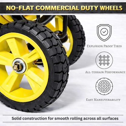 Hose Reel Cart, Hold Up to 300 ft of 5/8'', Garden Hose Cart with 2 Wheels, Heavy Duty Freestanding Water Hose Reels for Outside Garden Lawn Yard Outdoor (300ft Hose Capacity) - size: 300ft Hose Capacity