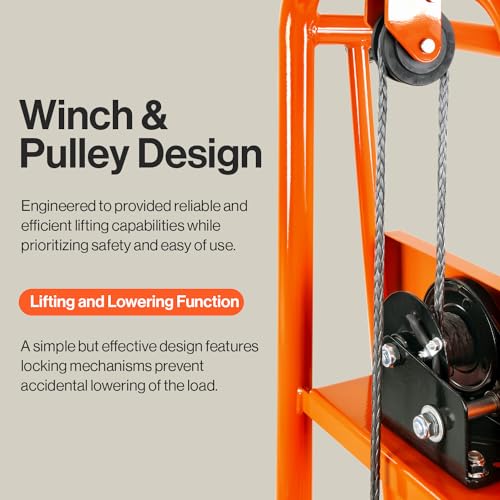 SuperHandy Material Lift Stacker, 330 lb Capacity, 40-Inch Lift