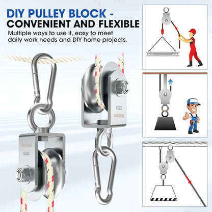 Rope Pulley, 304 Stainless Steel Cable Pulley Wheel, 68mm 1PC - style: 68 mm