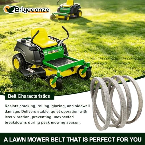 539117245 Deck Belt for Husqvarna Z246 RZ4623 RZ46i RZ4619 RZ4621 RZ 4623 RZ 5422 RZ 5424 Mowers with 46" Deck Replace M118756 539 11 72-45（5/8" x 123"） - size: 123"L x 0.625"W