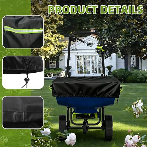 Broadcast Spreader Cover - 600D Waterproof, Fits 85-100lb Hopper, 26x26x10