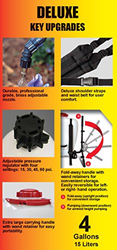 SOLO 425 4-Gallon Piston Backpack Sprayer, Wide Pressure Range up to 90 psi