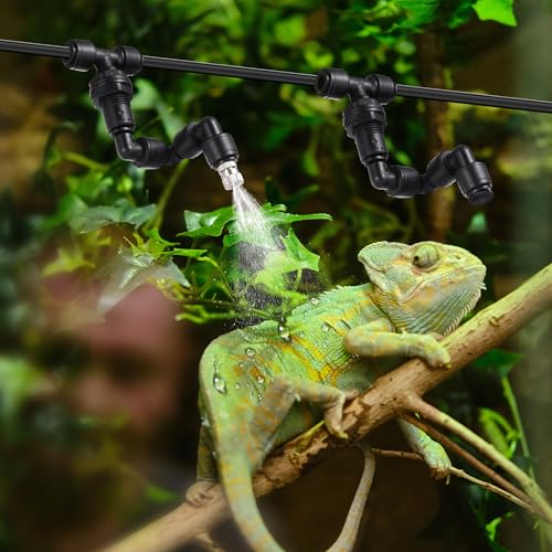 14 Pack Single-Head 1/4 Reptile Mister Nozzles Kit,Reptile Misting - size: Single-Head*2