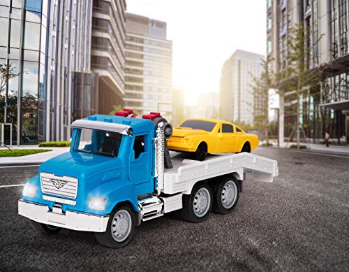 Driven by Battat – 7-Inch Tow Truck Toy with Lights & Sounds, Movable Parts, City Vehicle for Boys & Girls, Durable Design, Realistic Details, 3+ Years Toy for Kids - style: Tow Truck