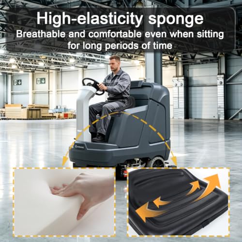 Universal Forklift Seat with Micro Switch, Tractor Seat - color: Black