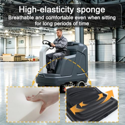 Universal Forklift Seat with Micro Switch, Tractor Seat - color: Black