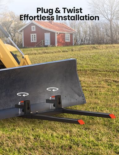 60" Heavy Duty Clamp-On Pallet Forks, 1500LBS Capacity with Adjustable Bar - size: 2000 LBS 60 inch