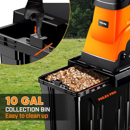 Wood Chipper Shredder, 15-Amp 1.8" Cutting Diameter - color: Orange