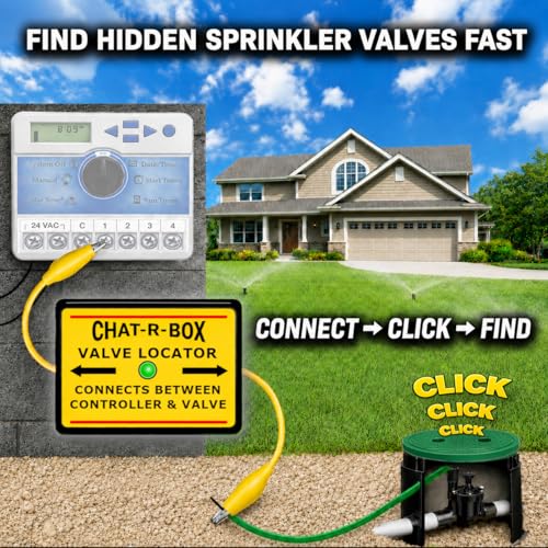 Chat-R-Box® PRO Valve Locator — Find Hidden Sprinkler Valves Fast | Works with Rain Bird, Hunter, Orbit & Most 24VAC Systems