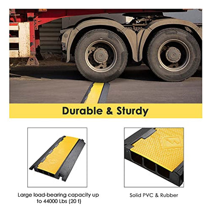 Yescom Cable Ramp Protector 3 Channel Garden Hose Protecitive 44000 Lbs - size: 2.8"H - 3 Channel