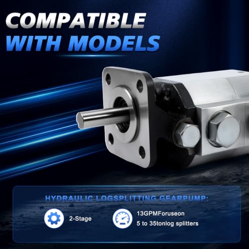 2-Stage Hydraulic Log Splitter Pump 2-Carrier Maximum Flow Rate 13 GPM - size: 13GPM