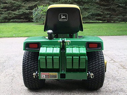 Category 0, 3 Point Hitch Receiver Drawbar with Suitcase Weight Bracket Kit - Green - color: Green
