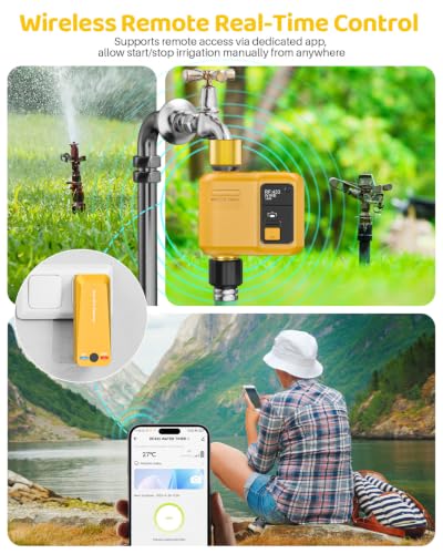 WiFi Water Timer 1 Zone for Garden Hose, Brass I/O - size: 1.1 Pc