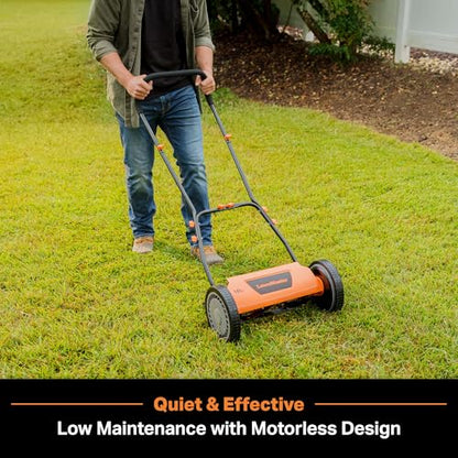 LawnMaster LMRM1401 Push Reel Lawn Mower 14-Inch 5-Blade - size: 14-Inch