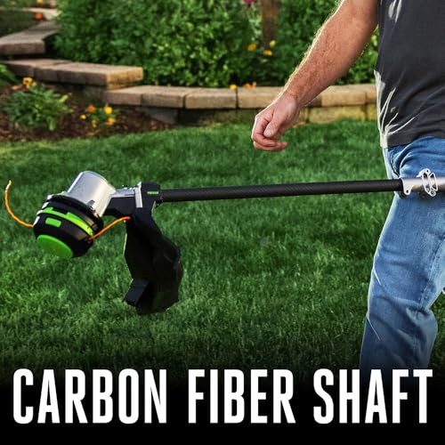 EGO Power+ String Trimmer, Battery Powered, 16" Trimmer for Weeds and Grass with POWERLOAD, Telescopic Carbon Fiber Shaft, Includes 56V 2.5Ah Battery and Charger - ST1611T - style: w/2.5Ah Battery, Powerload