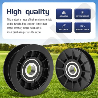 Ohoho GX20286 GX20287 GX20006 V-Idler Pulley & Flat Pulley & Drive Belt Kit