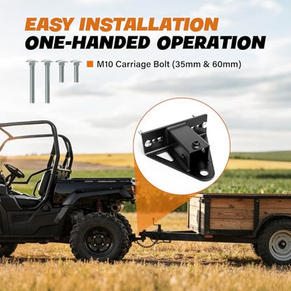 Lawn Mower Hitch 2" Receiver, Trailer Hitch for Zero Turn Lawn Mower - size: 2 inch receiver