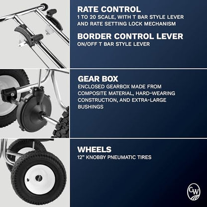 Charles Walters CW3000S Professional Stainless Steel Broadcast Spreader - size: CW3000S Professional