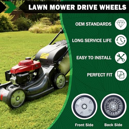 CheeMuii 2PCS 9" HRX217 Lawn Mower Rear Wheels Fit for Honda HRX217 Mower | 9" Lawn Mower Back Wheel Compatible with Honda HRX217 Lawn Mower Replace for 42710-VH7-010ZA 42710-VH7-010ZB 42710-VH7-000ZA - color: Grey-9IN-2REAR(HRX217)