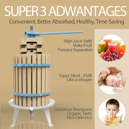 4.75Gallon/18L fruit press with 7L fruit crusher