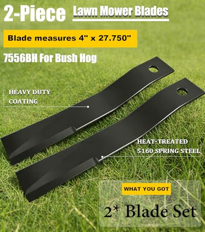 Camoo 7556BH for Bush Hog Rotary Cutter Blades Lawn Mower Blades for Bush Hog 276 286 310 315 1310 1315 206 306 7556 SQ172 SQ720 7556BH (2 Blade Set)