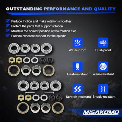 Trailer Axle Bearings L68149 Kit for 3500lb 1-1/16''*1-3/8''Axle-4 Sets - size: 4 sets