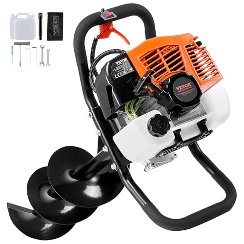 VEVOR Post Hole Digger Gas Powered 63CC 2400W Earth Auger Fence Digger - style: 63CC+8"
