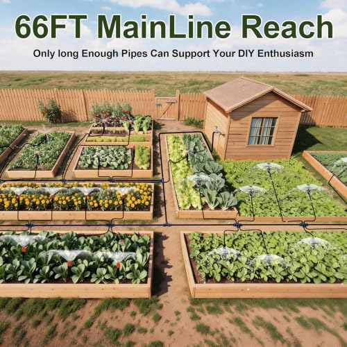 263FT Drip Irrigation System,Garden Watering Kit for Gardens,Potted Plants - size: 263FT