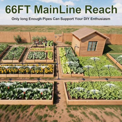 263FT Drip Irrigation System,Garden Watering Kit for Gardens,Potted Plants - size: 263FT
