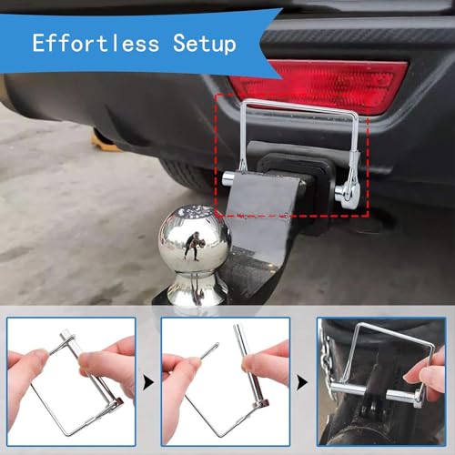 5/16" x 2-3/4" Trailer Hitch Pin 10 Pack, Heavy Duty Carbon Steel Hitch Locking Pins, Zinc Plated Rust-Resistant Coupler Pins for Utility Trailer, RV, Boat, Lawn Tractor, Farm Equipment - size: 5/16x2-3/4inch