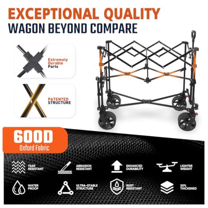 Sekey 400L Double-Decker Wagon, 500 lb Capacity, 50 in Extender - color: Blue