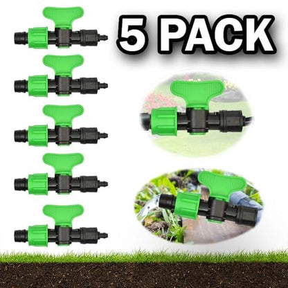5-Pack Rivulis 5/8" Drip Tape × 1/4" Barb Tape‑Loc Shut‑Off Valves 250B‑BV‑06‑LS for Agriculture Irrigation Systems