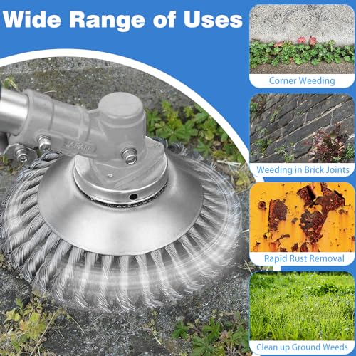 8 Inch Unbreakable Wired Trimmer Blade, Steel Wire Trimmer Head - size: 8 inch