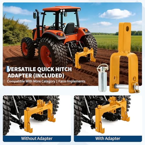 Quick Hitch Cat 1 – 3000 Lbs, 2" Receiver - color: Yellow