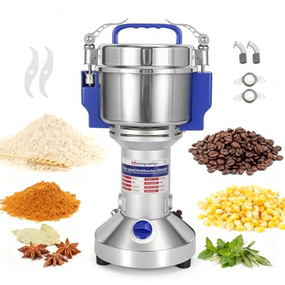Moongiantgo 500g Electric Grain Mill Flour Grinder, 110V - size: 500g Upright Type