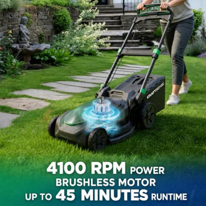 20.5" 40V Brushless Cordless Electric Self Propelled Lawn Mower - size: 20.5 Inch