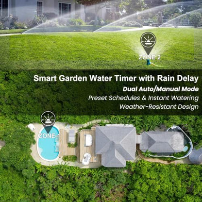 2 Pack Water Timer for Outdoor Garden Hose, Sprinkler Timer - style: 1 Brass Outlet-2 Pack