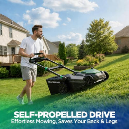 20.5" 40V Brushless Cordless Electric Self Propelled Lawn Mower - size: 20.5 Inch