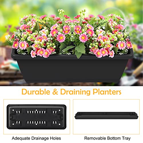 OYEAL Raised Garden Bed 4 Tier Vertical Garden Planters Indoor Outdoor Raised Planter Box with Legs Elevated Herb Garden Planter for Flowers Vegetables Plants, Black - color: Black
