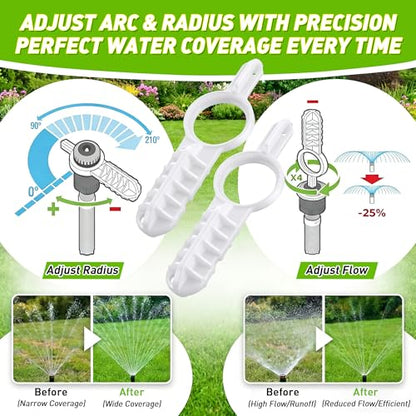 Sprinkler Adjustment Tool Compatible with Hunter/Rain Bird, Yellow & White - color: Yellow & White