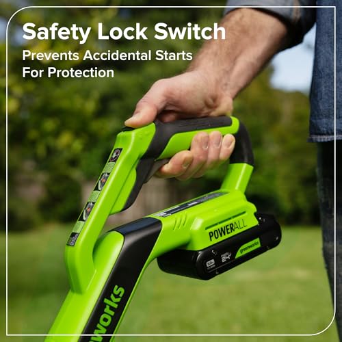 Greenworks 24V 12 in String Trimmer, 10 Blades, 3.0 Ah Battery - style: 12" NEW (Battery Included)