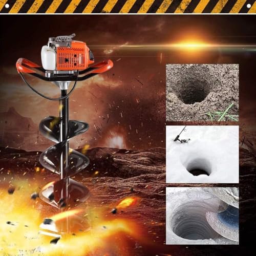 85cc Auger Post Hole Digger Gas Powered Earth Digger 2-Stroke Petrol - size: 85cc+3 auger(4"8"12")+2 Ext(24"24")