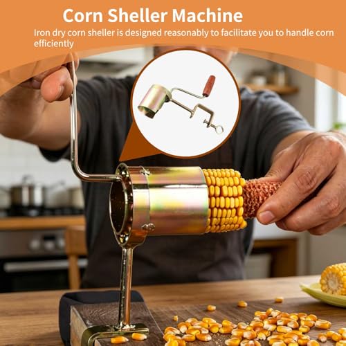 Corn Sheller Machine Crank, Manual Corn Threshing Crank Thresher Effective Corn Cob Stripping Tool