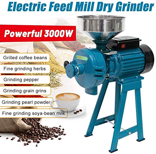 Grain Mills, 3000W Wet Dry Cereals Grinder Electric Grain Grinder Corn Mill