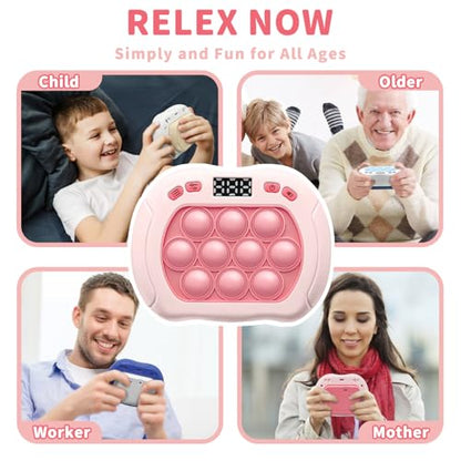 Intoypad Quick Push Pop Game Light Up Fidget Toy for Kids Pink - style: Pink