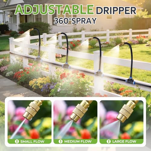 HIRALIY 33FT Garden Watering Kit for Small Gardens - size: 33FT